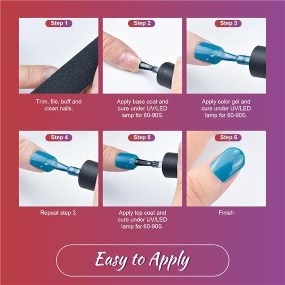 Gel Nail Polish Kit with U V Light 32Colors Gel Polish Set Soak Off Gel Nail Kit - Picture 7 of 8